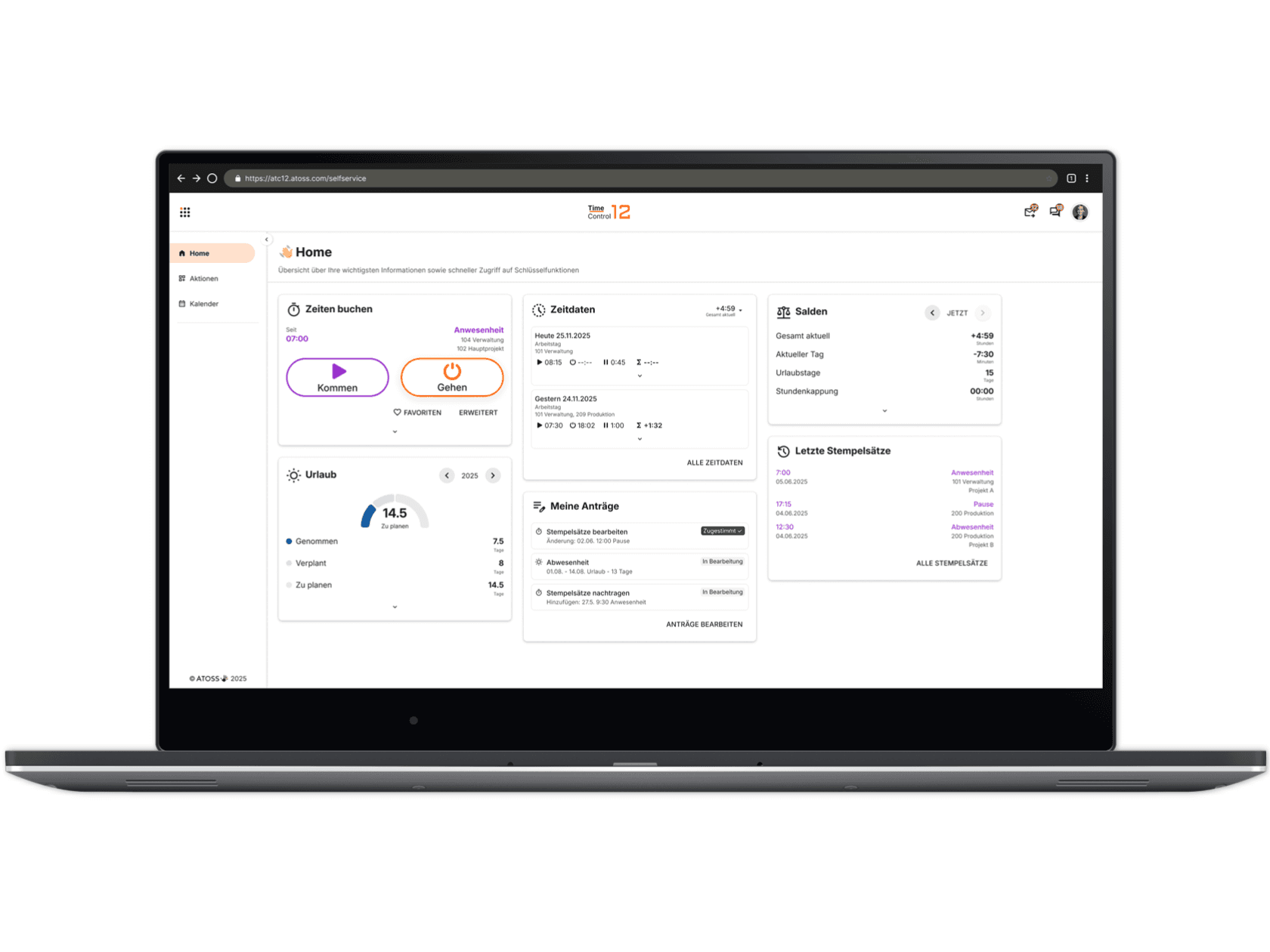 ATOSS Time Control: Desktop
